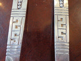 Mexico Sterling Silver Salad Serving Set 9 1/2" 2pc Hector Aguilar? Modernist