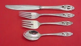 Silver Iris International Sterling Silver Regular Size Place Setting(s) 4pc