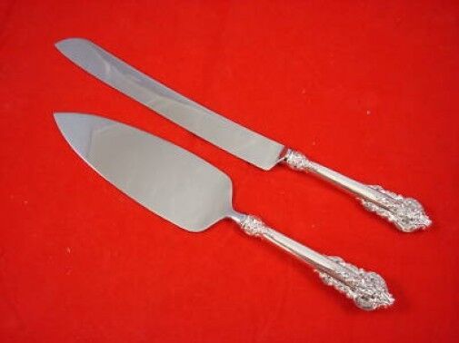 Your Choice! Sterling Silver Wedding Cake Knife & Server Set 2pc Gift