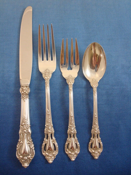 Eloquence by Lunt Sterling Silver Regular Size Place Setting(s) 4pc Vintage