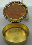 Genuine Natural Agate and Brass Oval Box (#J1028)