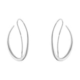 Offspring by Georg Jensen Sterling Silver Earrings Earhoops Double - New