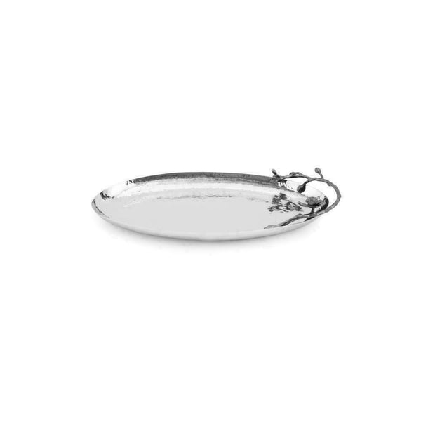 Michael Aram Black Orchid Small Stainless Steel Oval Tray Platter - 110882