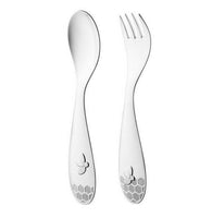 BeeBee by Christofle Paris France Silver Plate Child Flatware Set 2-Piece New