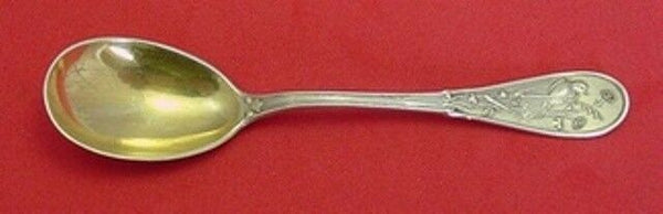 Japanese by Tiffany and Co Sterling Silver Egg Spoon Gold Washed 4 3/4"