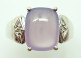 14K Gold Lavender Genuine Natural Chalcedony Ring (#J150)