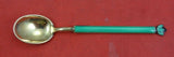 David Andersen Norwegian Sterling Silver Demitasse Spoon Vermeil green 3 7/8"