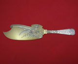 Bright-Cut Sterling Silver Ice Cream Slice Gold Washed 12 1/2" Serving Aesthetic