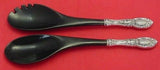 King Richard by Towle Sterling Silver Salad Serving Set HH with Ebony 11 3/4"