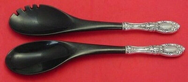 King Richard by Towle Sterling Silver Salad Serving Set HH with Ebony 11 3/4"