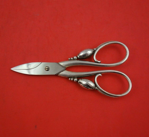Blossom by Georg Jensen Sterling Silver Rose Shears 4 3/4" Heirloom
