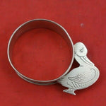 Webster Sterling Silver Napkin Ring with Applied Duck 2 1/2" x 1 3/4" Vintage