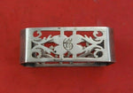 Wilcox Co. Sterling Silver Napkin Ring #112 Rectangular Fancy Pierced 2 1/8"