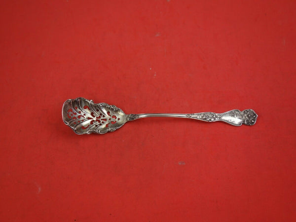 Cherry Blossom by Blackinton Sterling Silver Pierced Olive Spoon 6 1/4" Original