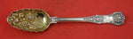 Queens by English Sterling Silver Fruit Spoon gold wash by GA 8 7/8"