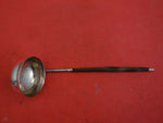 WK English Sterling Silver Toddy Ladle 1830-31 Twisted Horn Baleen Handle 7 1/2"