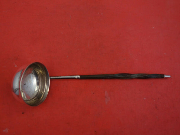 WK English Sterling Silver Toddy Ladle 1830-31 Twisted Horn Baleen Handle 7 1/2"