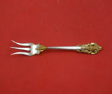 Grande Baroque Gold Accents by Wallace Sterling Silver Lemon Fork 3-Tine 5 1/2"