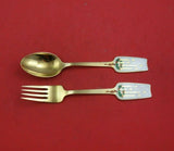 Christmas by A. Michelsen Sterling Silver Fork and Spoon Set 2pc 1949 Advent