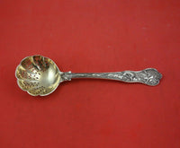 Stag Hunt English Sterling Silver Pea Spoon Gold Washed 8 1/2" Serving Heirloom