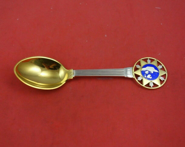 Christmas Spoon by A. Michelsen Danish Sterling Silver Teaspoon 1931 Star w/ Map