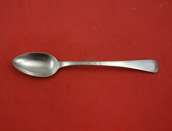 Round by W. Moulton III Coin Silver Iced Tea Spoon circa 1790 7 1/2" Heirloom