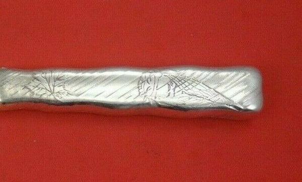 Lap Over Edge Acid Etched by Tiffany Sterling Silver Dinner Knife with Cicada