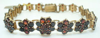 Genuine Natural Bohemian Garnet Bracelet with Safety Chain (#C2500)