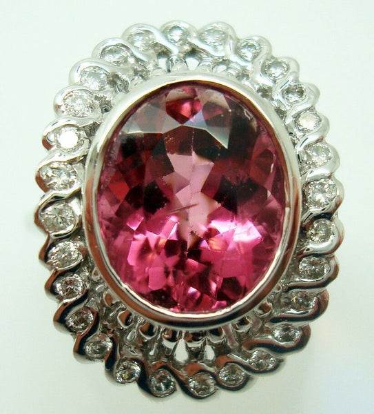 Fabulous 4 Carat Pink Genuine Natural Tourmaline Ring (#J145)