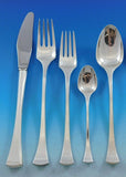 Kristine by Hans Hansen Danish Sterling Silver Flatware Set for 8 Service 41 pc