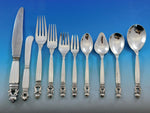 Acorn by Georg Jensen Sterling Silver Flatware Set for 8 Service Dinner 90 Pcs