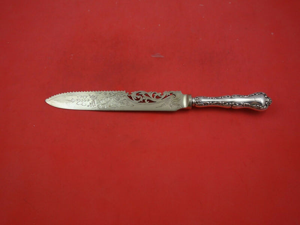 Louis XV by Birks Canadian Sterling Silver Cake Knife Serrated Pierced Brite-Cut