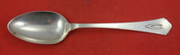 Antique by Wallace Sterling Silver Serving Spoon w/ applied mono "V" 8 1/4"