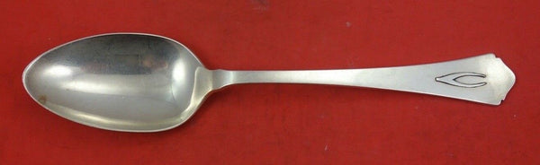 Antique by Wallace Sterling Silver Serving Spoon w/ applied mono "V" 8 1/4"