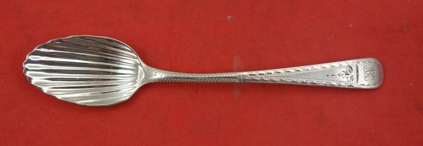 English Georgian Sterling Silver Ice Cream Spoon early 1800 fluted shell 5 1/4"