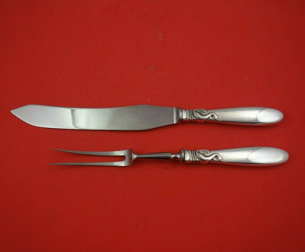 Dolphin by Frigast Sterling Silver Roast Carving Set 2pc HH WS Knife 12"