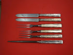 Lap Over Edge Acid Etched by Tiffany Sterling Silver Roast Carving Set 6pc