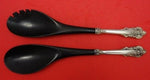 Grande Baroque by Wallace Sterling Silver Salad Serving Set w/ Ebony 2-pc HH 11"