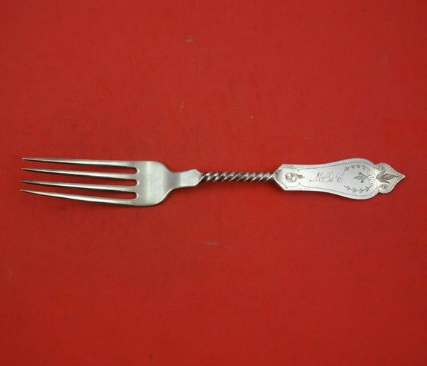 Duhme Bright-Cut Sterling Silver Dinner Fork 8 1/8" Flatware Heirloom Silverware
