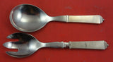 Pyramid by Georg Jensen Sterling Silver Salad Set hollow handle with sterling 8"