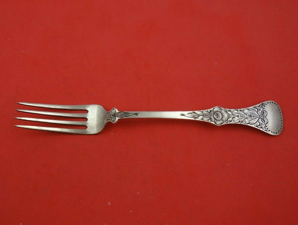 Flat Rose aka Rose by KA Rasmussen Norwegian Sterling Silver Dinner Fork 7 3/4"