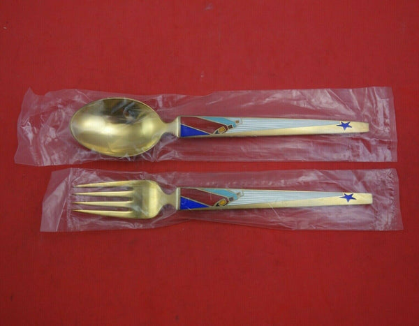 Christmas by A. Michelsen Sterling Silver Fork and Spoon Set 2pc 1958 Wise Men