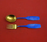 Christmas by A. Michelsen Sterling Silver Fork and Spoon Set 2pc 1961 Organ Pipe