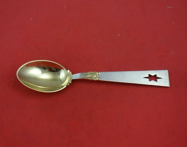 Christmas Spoon by A. Michelsen Danish Sterling Silver Teaspoon 1940 Star 6 1/2"