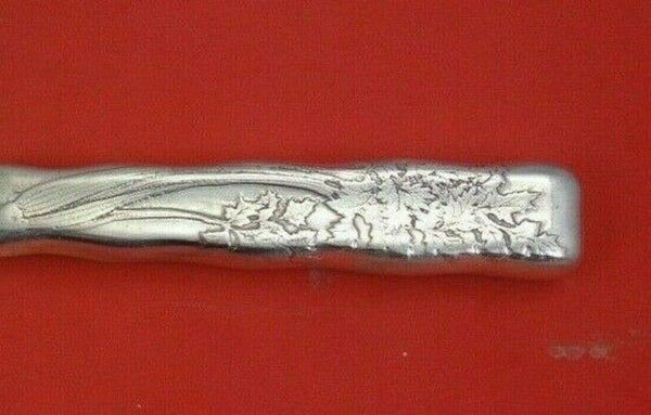 Lap Over Edge Acid Etched by Tiffany Sterling Silver Dinner Knife Maple Leaves