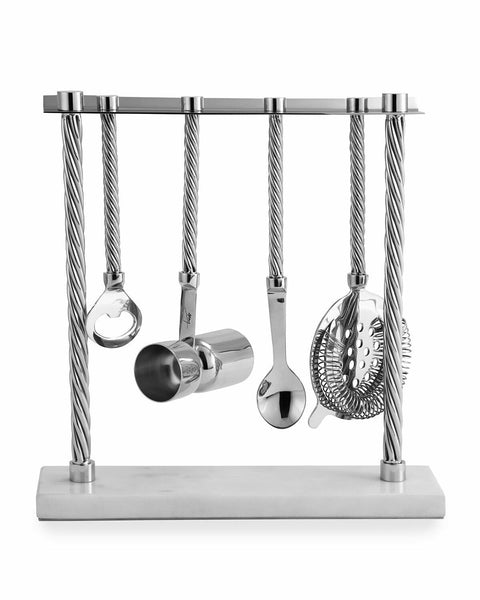 Michael Aram - Twist Stainless Steel Bar Tool Set 4 piece with Stand - 144585