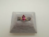 1ct Marquise Pink Genuine Natural Tourmaline Ring with Diamonds (#J214)