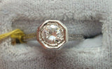 18K White Gold Genuine Natural Diamond Ring .34 Carat (#J745)