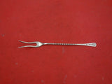 Indigenous Sterling Silver Pickle Fork Hand-wrought Twisted Handle Symbols 7 1/4
