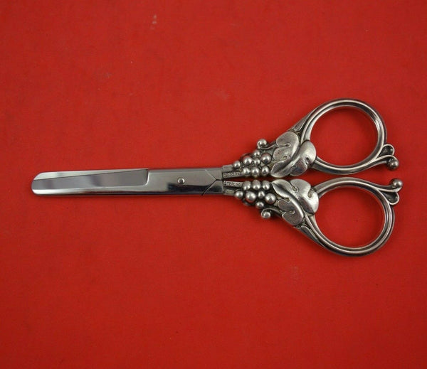 Cohr Sterling Silver Grape Shears 5 1/2" Heirloom